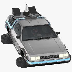3D DeLorean Flying model